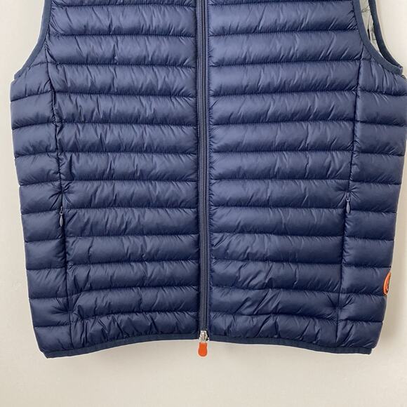 Save the Duck Navy Ultra Light Jacket Puffer Vest Size: S - Picture 3 of 7